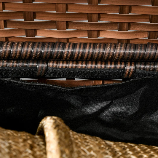 Outdoor Deck Box & Shoe Storage PE Rattan Wicker with Liner