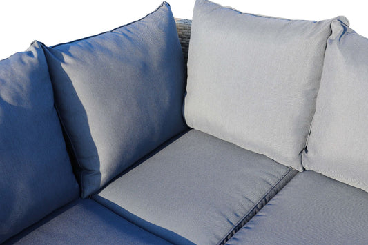 Grey Polyethylene & Iron 3-Piece Outdoor Seating Group Set